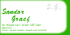 sandor graef business card